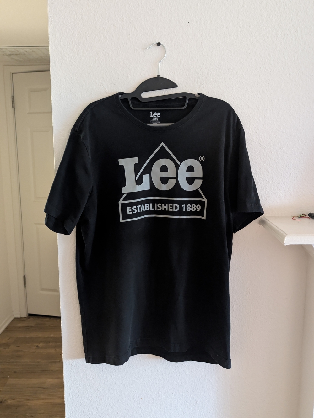 Lee Black Short-Sleeve Logo Tee